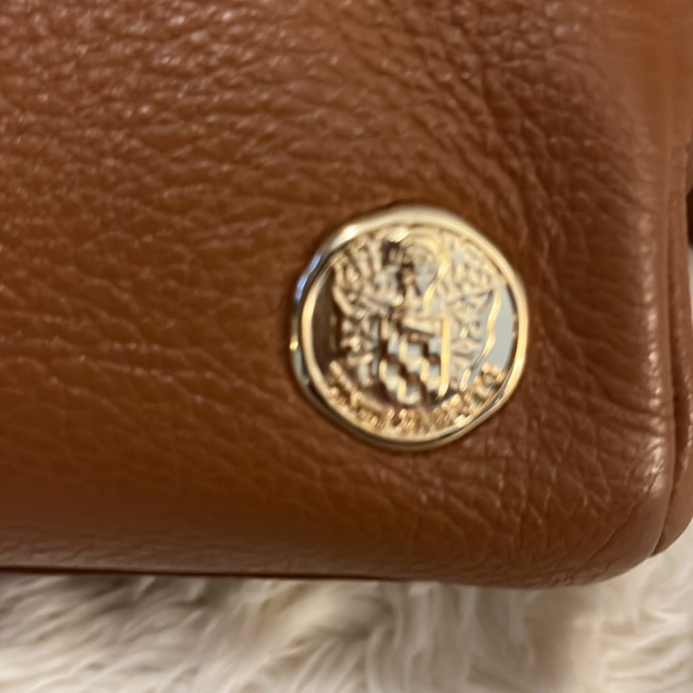 Vince Camuto Brown Leather Satchel with Shoulder Strap - Picture 3 of 10